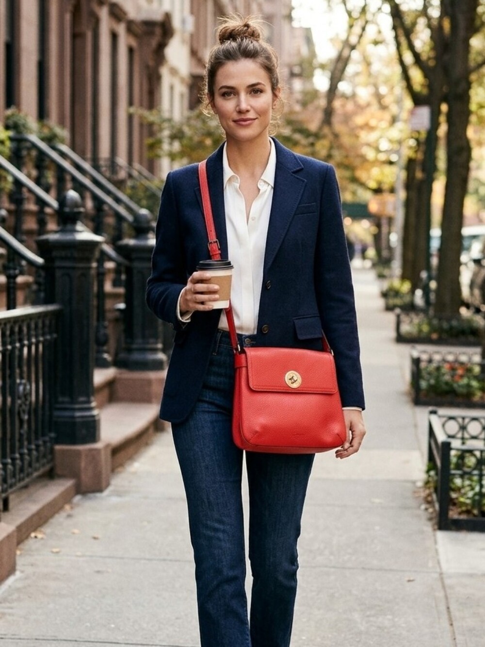 Kate Spade York Street Double Vanessa Noel Leather Hobo Shoulder‎ Bag Coral Red